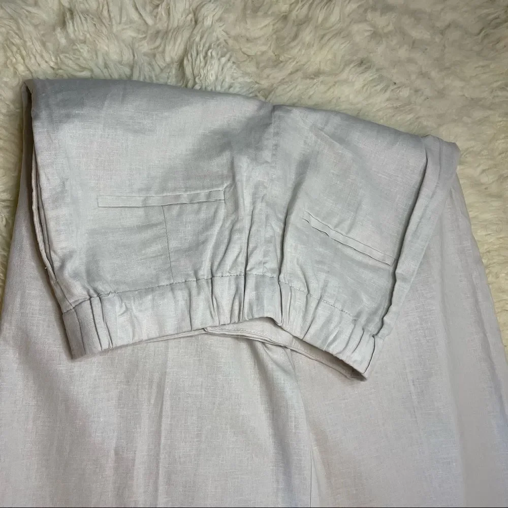 MNG Linen-blend culotte trousers
